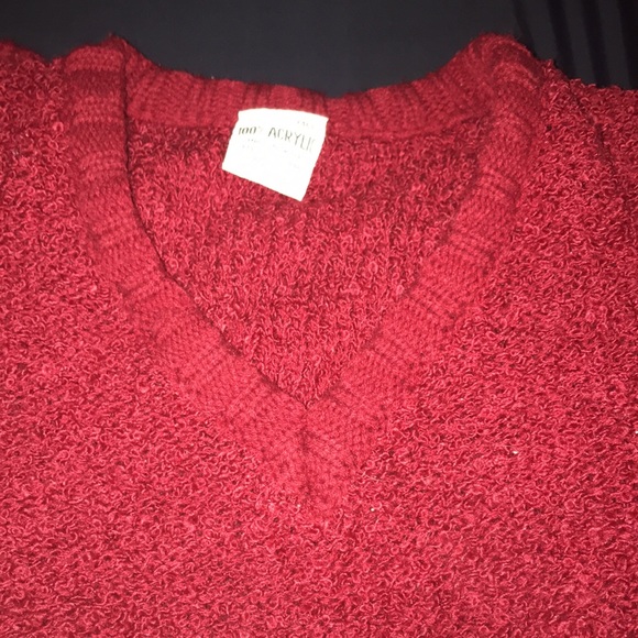 Red Acrylic Sweater - Picture 3 of 4
